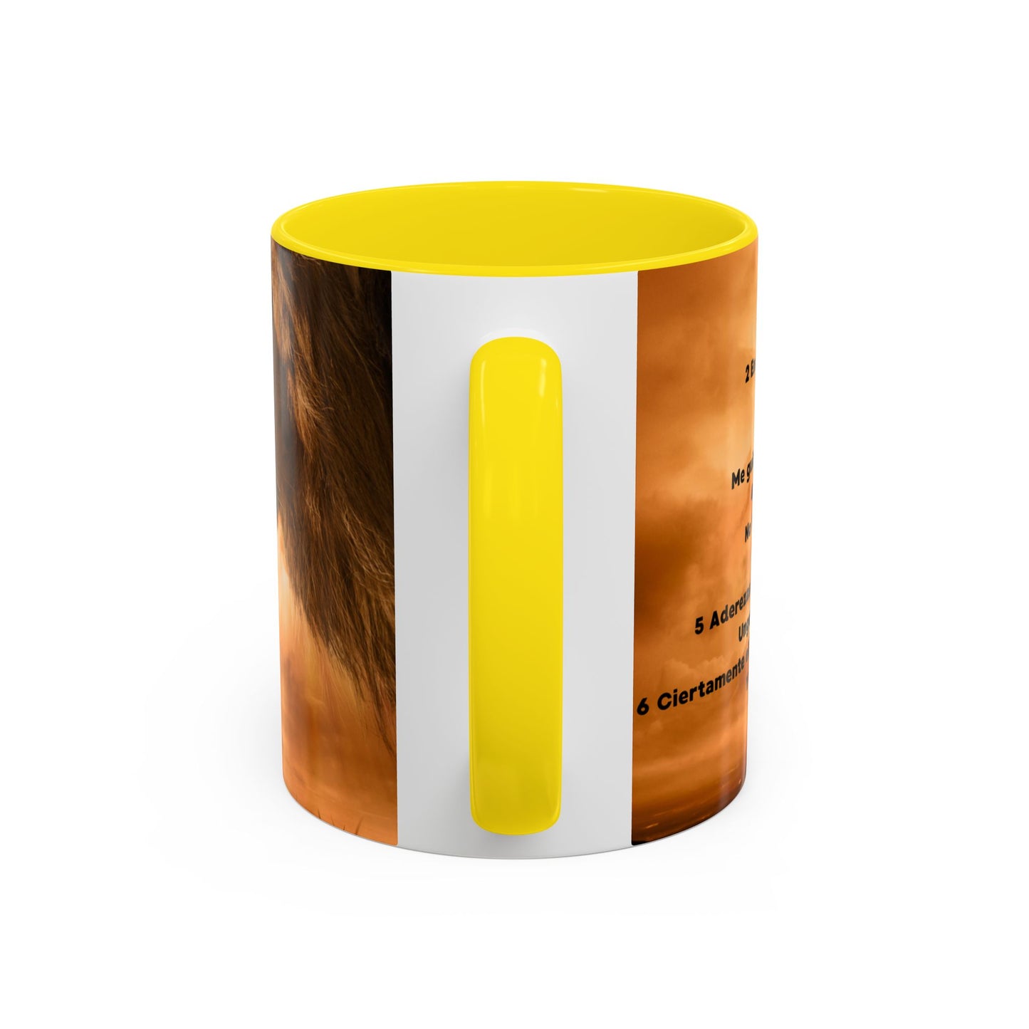 SALMO 23 Inspirational Lion Coffee Mug - Faith, Spirituality, Gift for Him/Her, Motivational Drinkware, Religious Home Decor