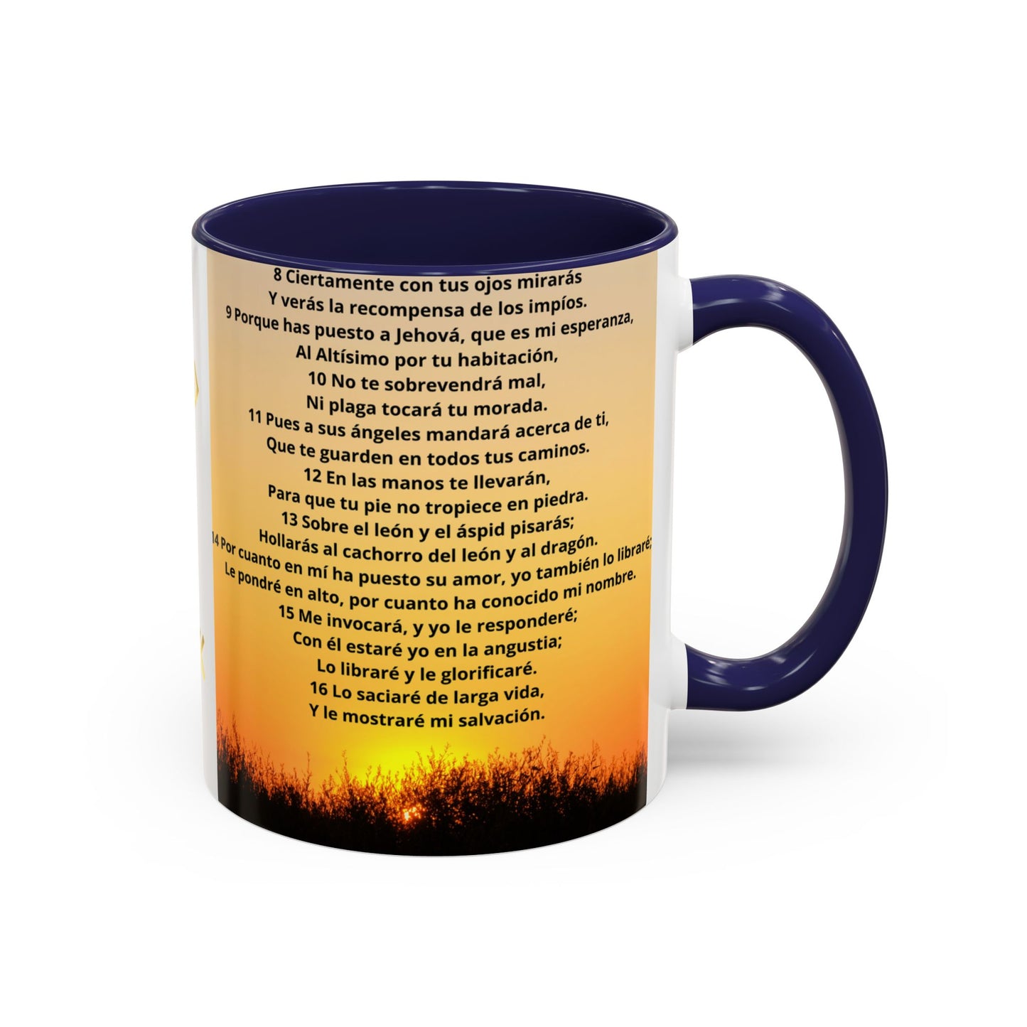 SALMO 91 Inspirational Coffee Mug, Motivational Mug, Gift for Coffee Lovers, Cozy Morning Vibes, Religious Gift