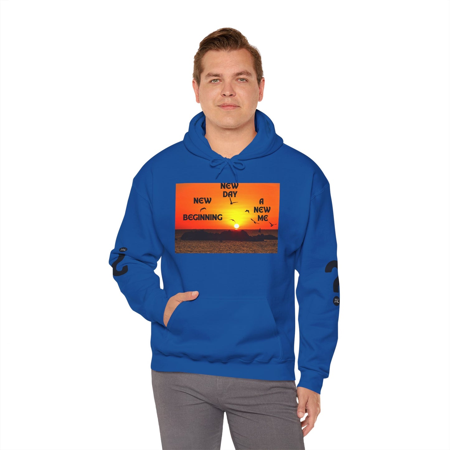New Day, New Me Motivational Hoodie - Cozy Unisex Sweatshirt for Inspiration, Self-Care, Fitness Goals, Gift for Him, Her