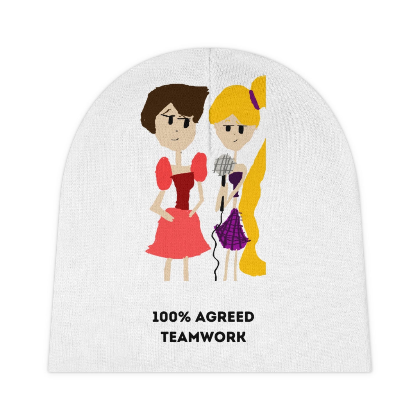 100 % AGREED TEAMWORKS ISAAC IDYERV ARTS DESINGS Baby Beanie (AOP)