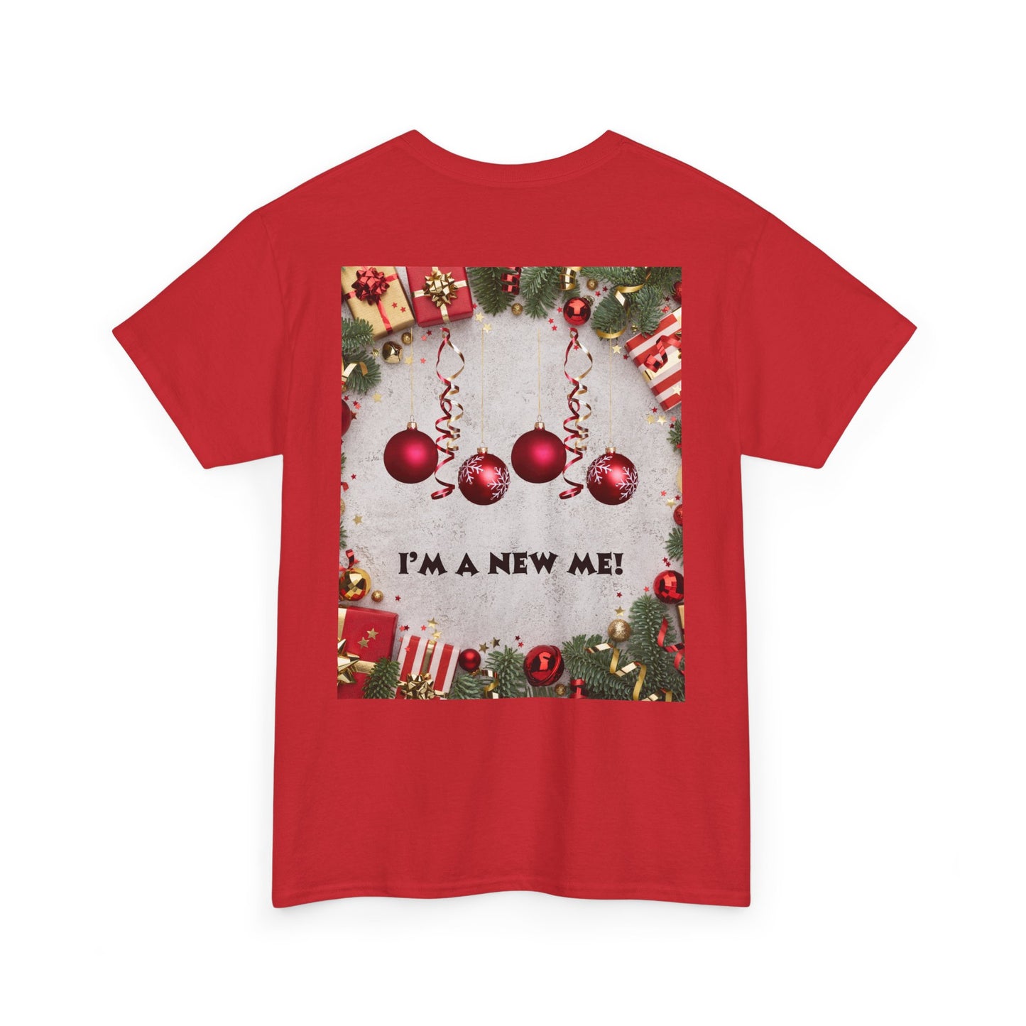 Christmas-Themed Unisex Heavy Cotton Tee, Holiday Gift, Festive Apparel, Family Gatherings, New Year Celebrations, Cute Christmas Shirt