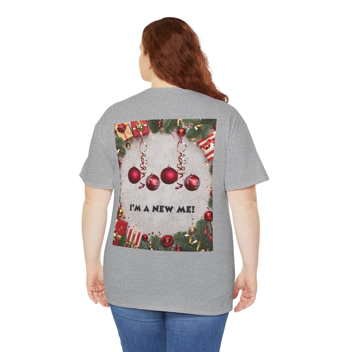Christmas-Themed Unisex Heavy Cotton Tee, Holiday Gift, Festive Apparel, Family Gatherings, New Year Celebrations, Cute Christmas Shirt