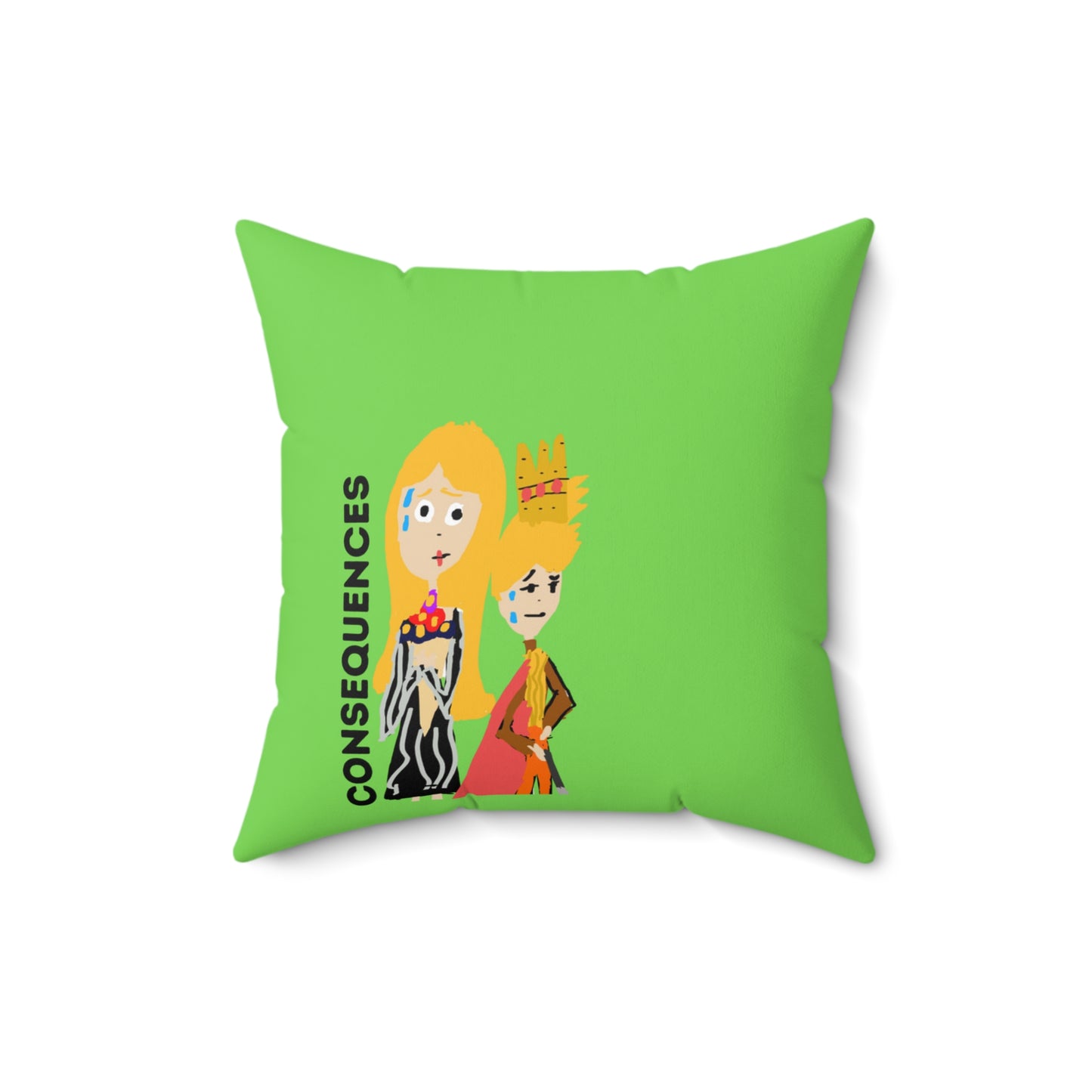 CONSEQUENCES ISAAC IDYER ARTS DESINGS Spun Polyester Square Pillow