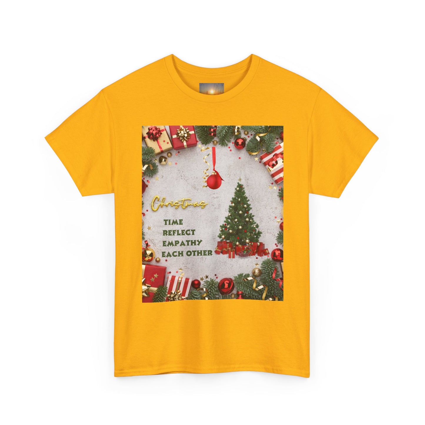 Christmas-Themed Unisex Heavy Cotton Tee, Holiday Gift, Festive Apparel, Family Gatherings, New Year Celebrations, Cute Christmas Shirt