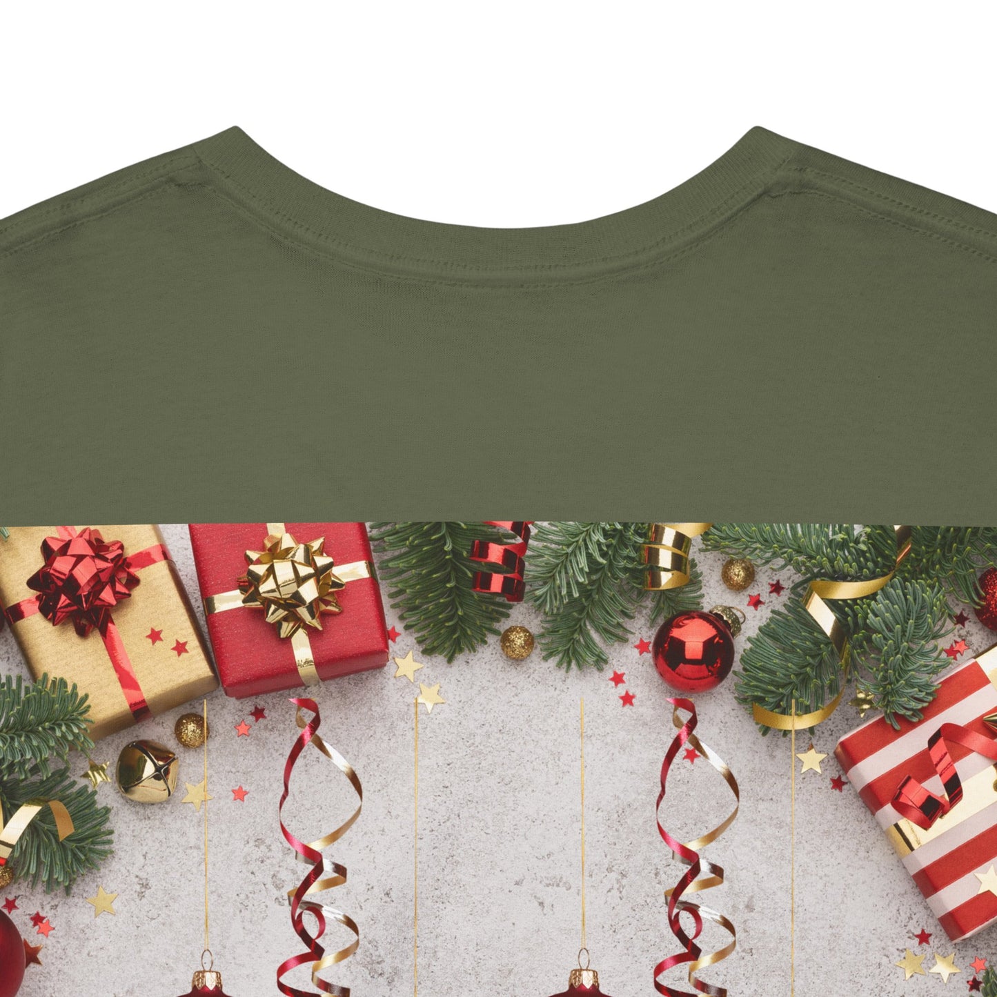 Christmas-Themed Unisex Heavy Cotton Tee, Holiday Gift, Festive Apparel, Family Gatherings, New Year Celebrations, Cute Christmas Shirt