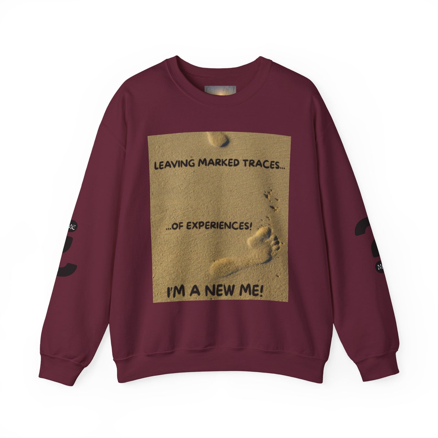 LEAVING MARKED TRACES New Beginnings Crewneck Sweatshirt | Inspirational Gift, Motivational Apparel, Unisex Fashion, Casual Wear, Self-Improvement