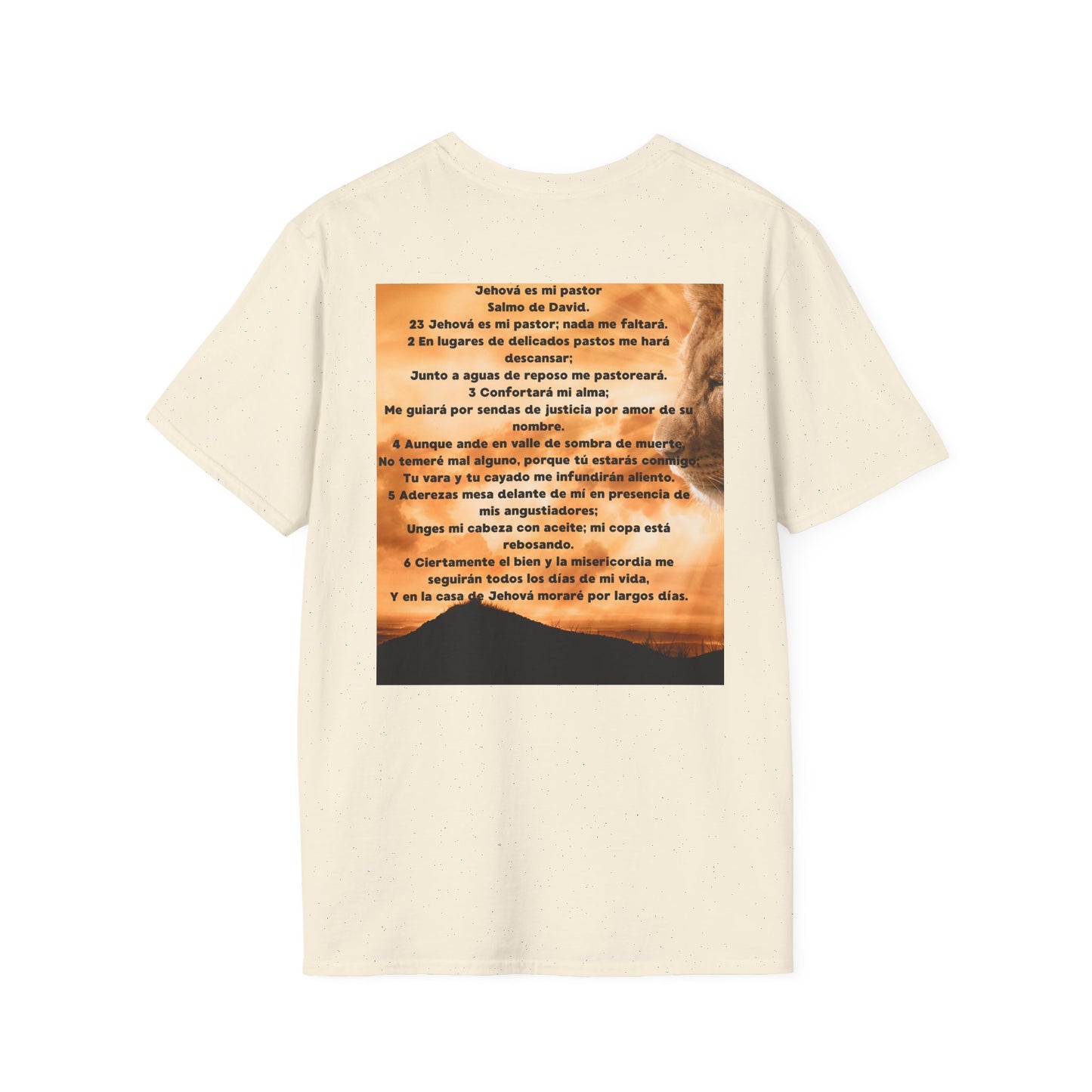 SALMOS 23 Inspirational Unisex T-Shirt with Psalm 23 Design, Motivational Gift for Friends, Faith-Based Apparel, Religious Shirt, Casual Wear