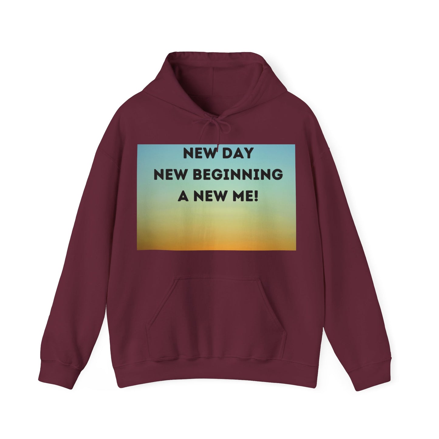 NEW DAY NEW BEGINNING A NEW ME Unisex Heavy Blend™ Hooded Sweatshirt