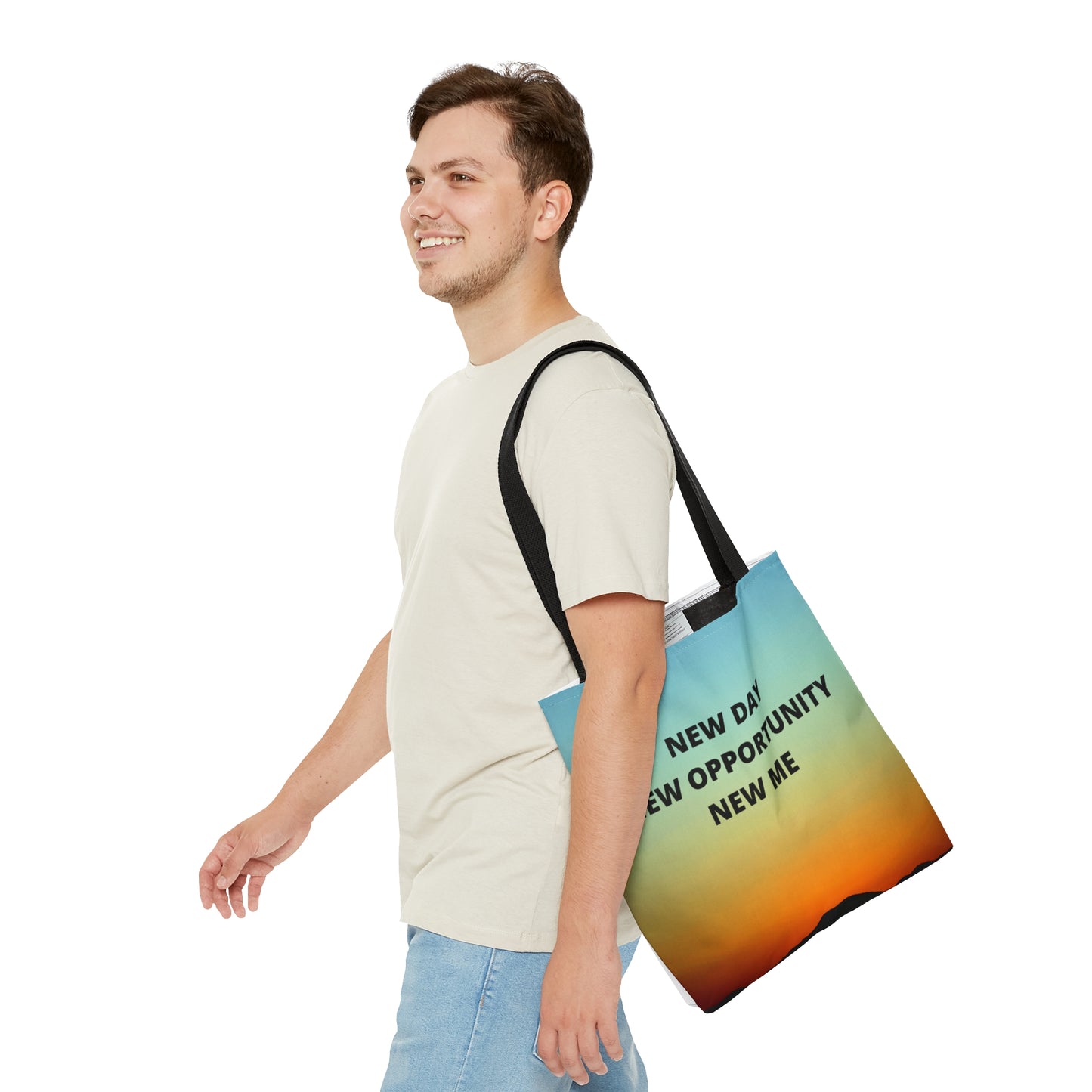 NEW DAY NEW OPPORTUNITY NEW ME Tote Bag (AOP)
