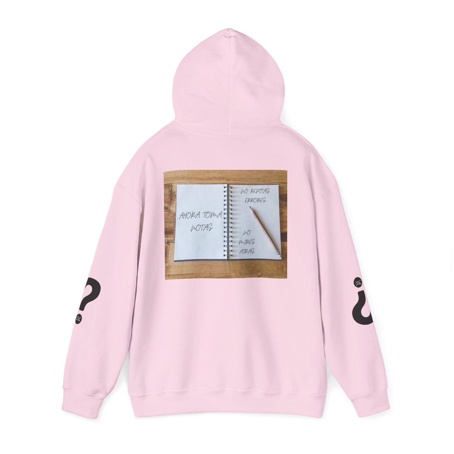 PASA LA PAGINA Inspirational Unisex Hoodie, Motivational Sweatshirt, Cozy Gift for Students, Printable Hoodie, Note-Taking Style