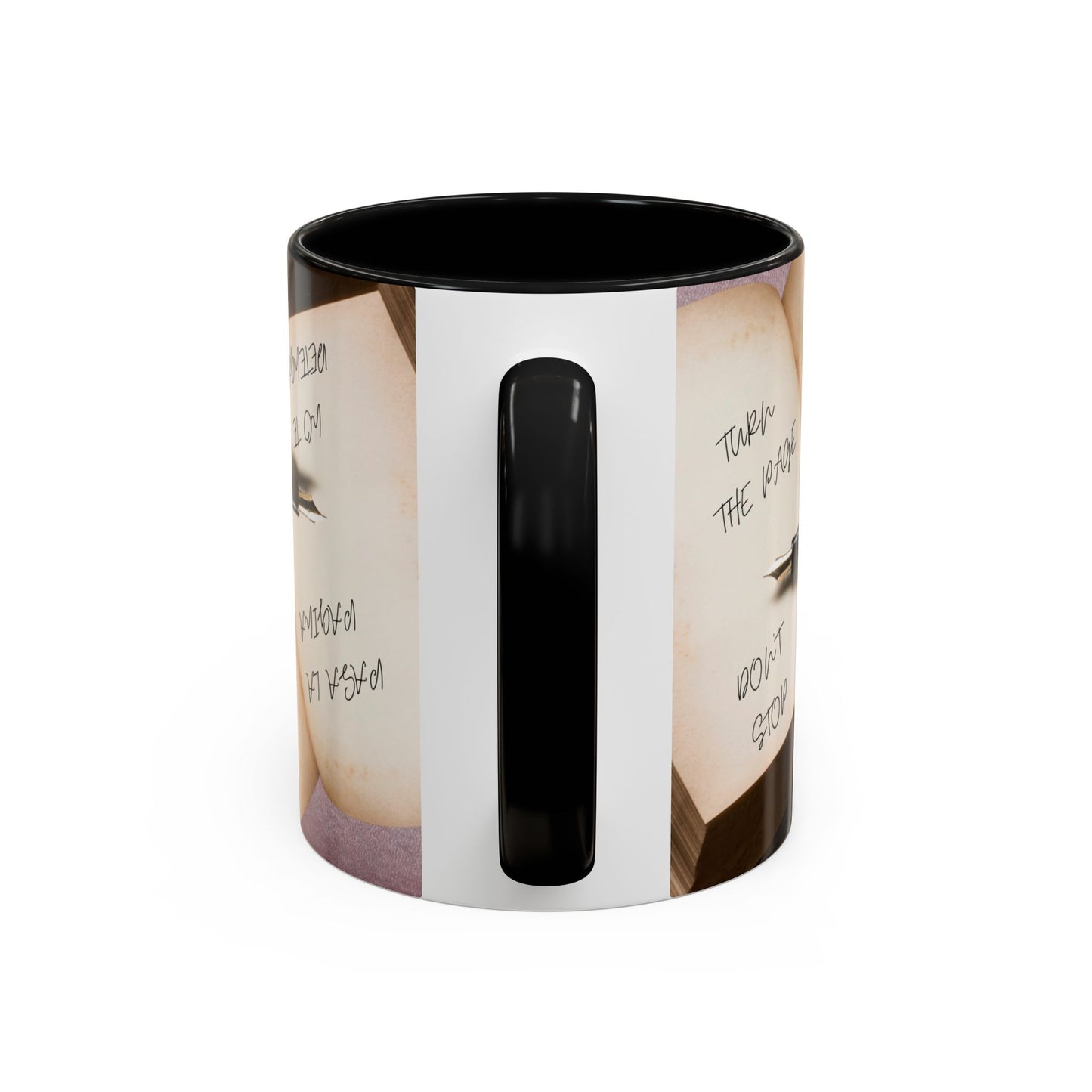 TURN THE PAGE NO TE DETENGAS Inspirational Accent Coffee Mug - Motivational Quotes, Perfect for Home or Office, Gift for Friends, Encouragement, Self-care