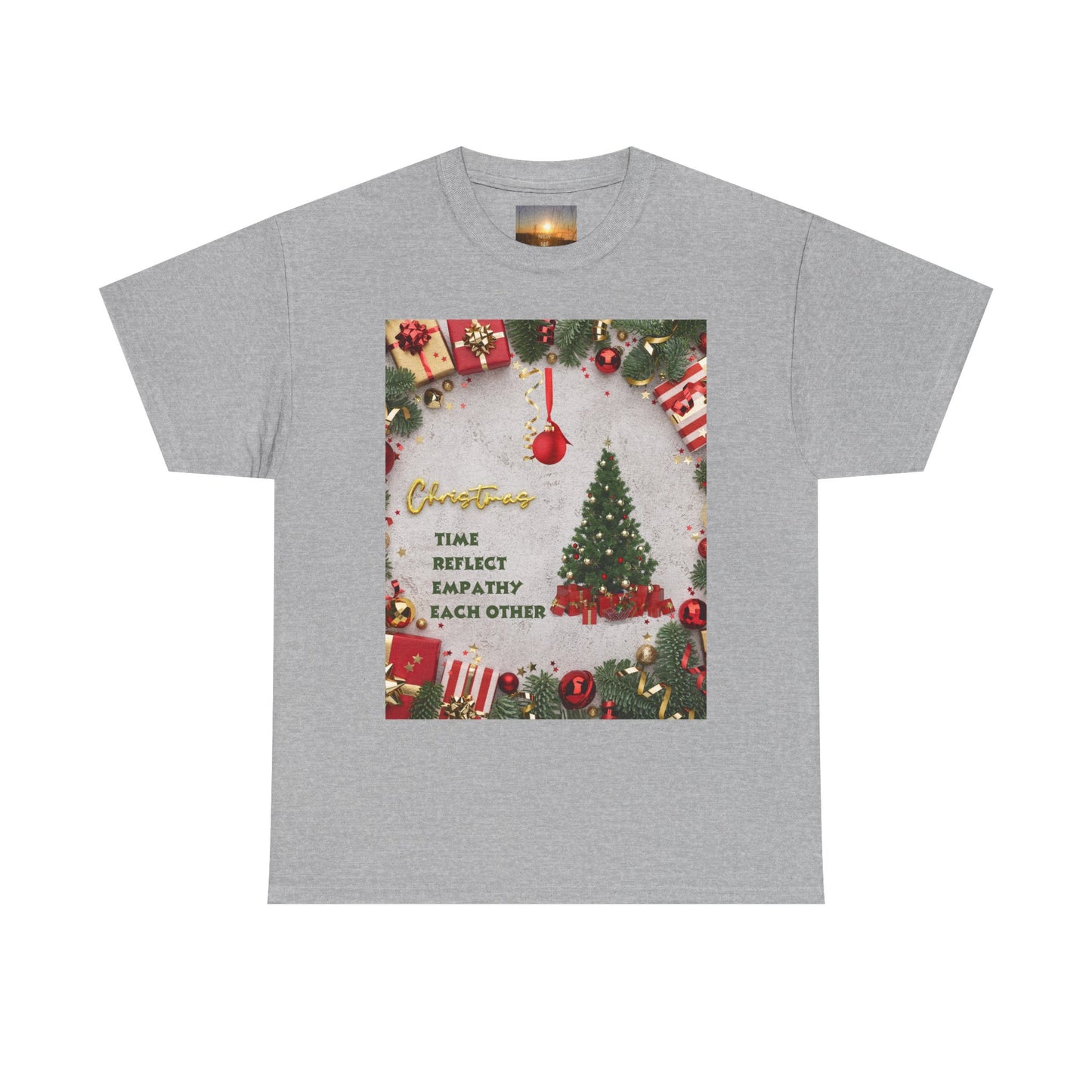 Christmas-Themed Unisex Heavy Cotton Tee, Holiday Gift, Festive Apparel, Family Gatherings, New Year Celebrations, Cute Christmas Shirt