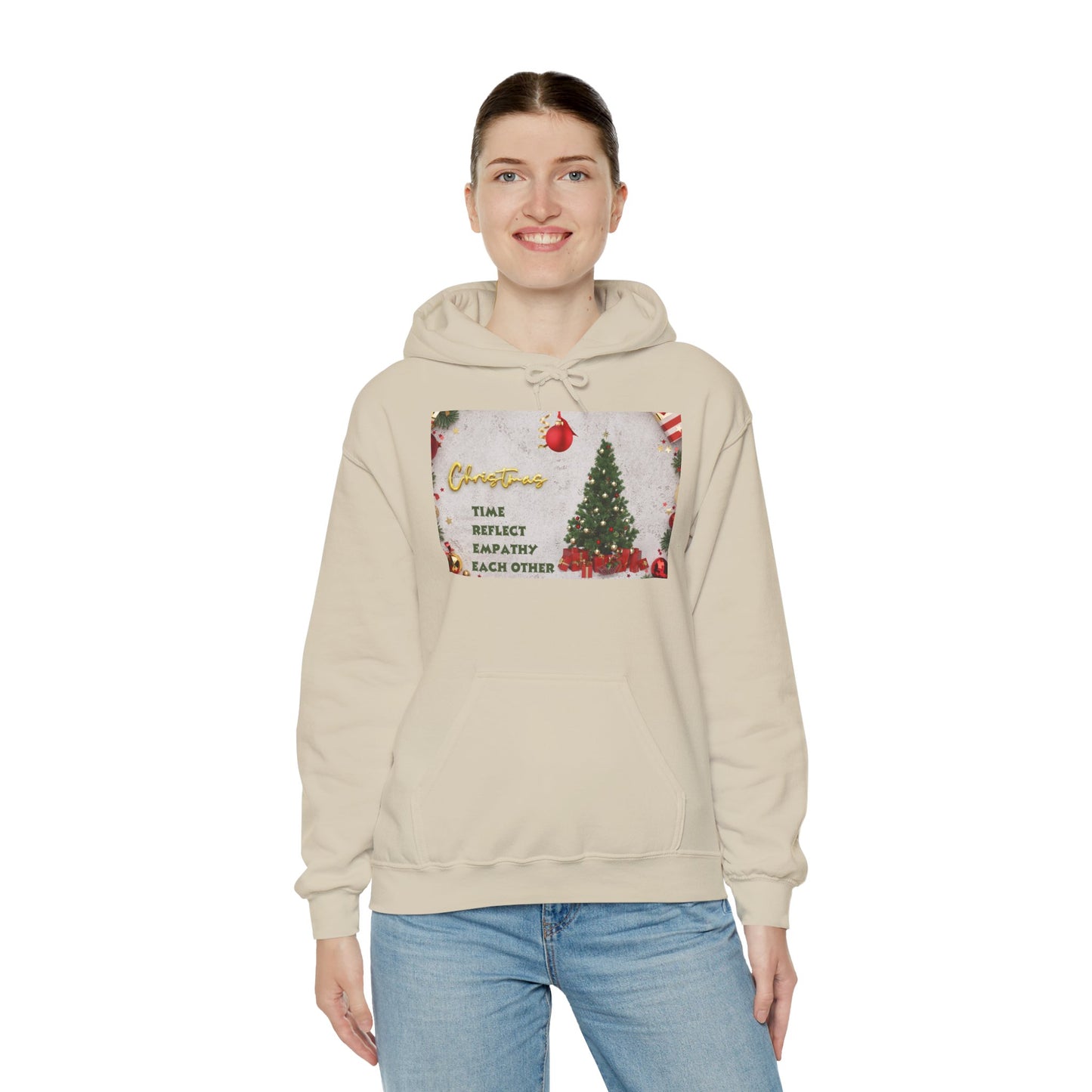 Christmas Vibe Hoodie, Festive Sweatshirt for Holiday Celebrations, Cozy Gift for Friends and Family, Unisex Winter Wear, Reflect Empathy