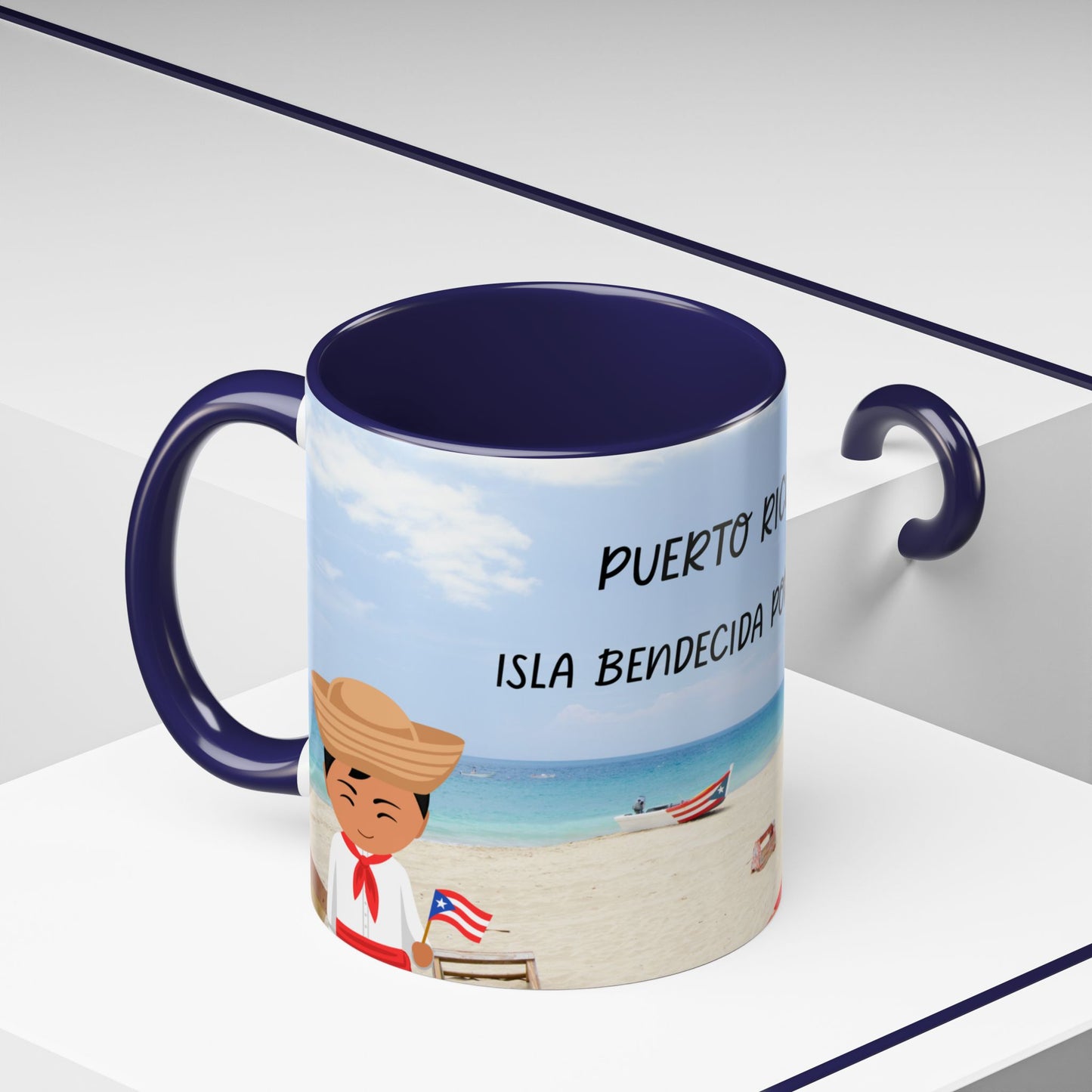 Puerto Rico Accent Coffee Mug - Tropical Beach Vibes, Travel Gift, Summer Decor, Coffee Lover's Cup, Unique Mug for Her