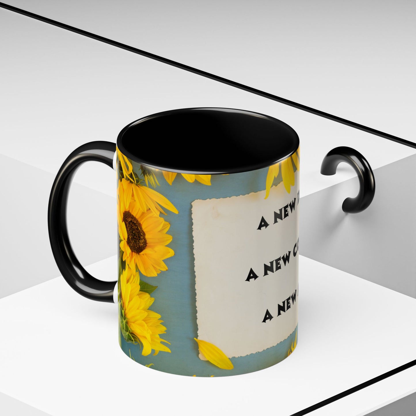 A NEW COFFEE A NEW DAY A NEW ME... Accent Coffee Mug, 11oz