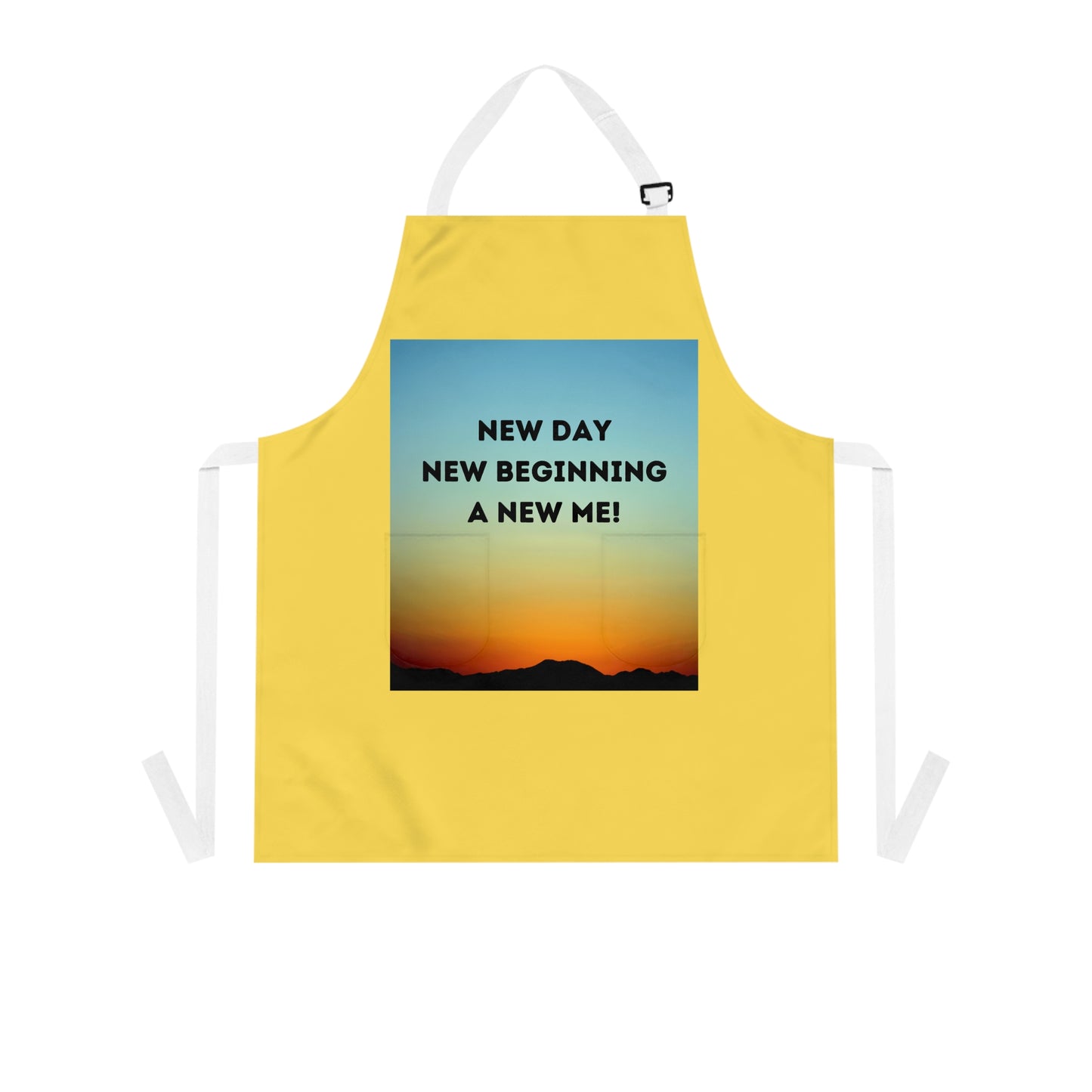 NEW DAY NEW BEGINNING A NEW ME Apron (AOP)