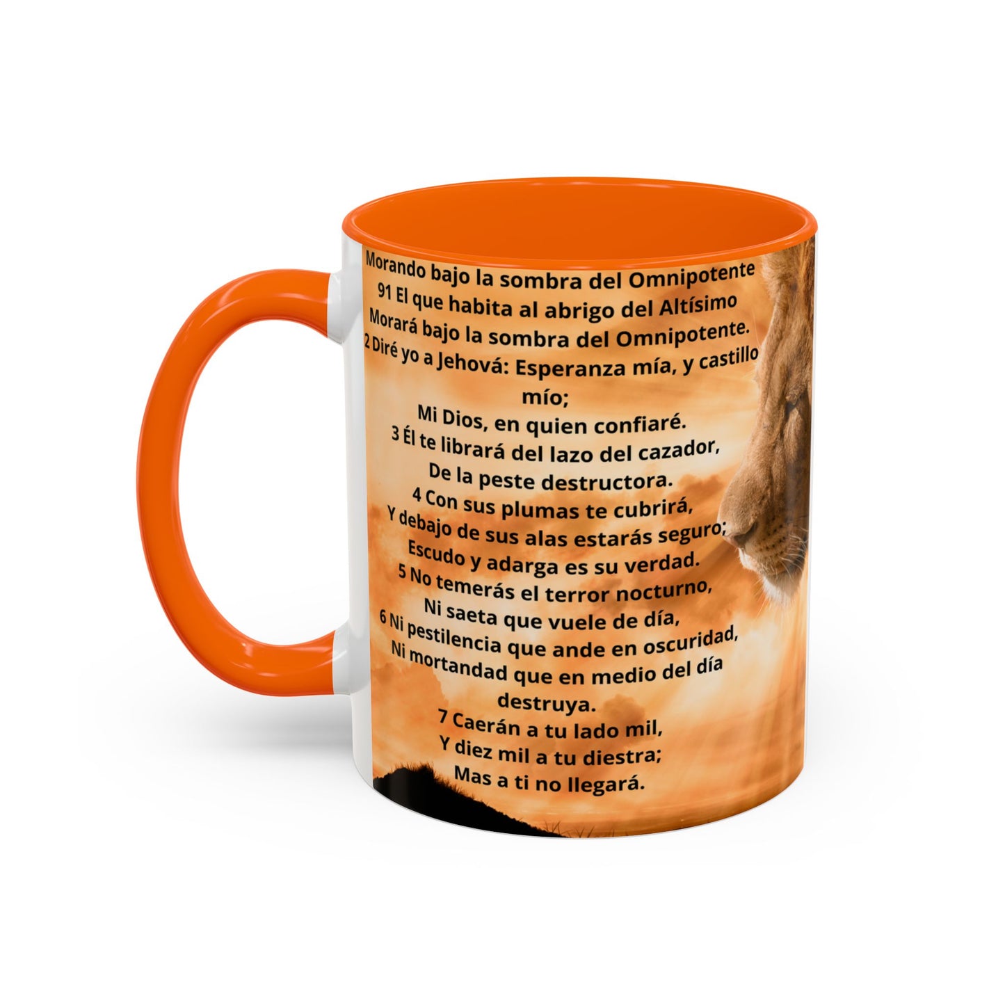 SALMO 91 Inspirational Coffee Mug, Motivational Mug, Gift for Coffee Lovers, Cozy Morning Vibes, Religious Gift