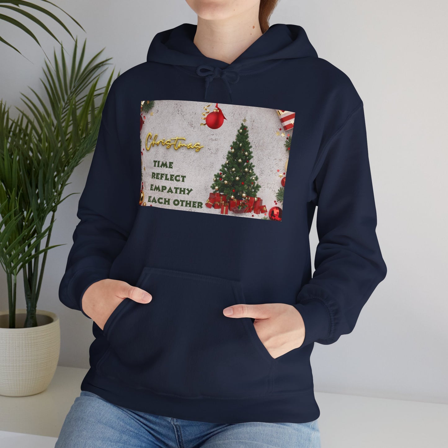 Christmas Vibe Hoodie, Festive Sweatshirt for Holiday Celebrations, Cozy Gift for Friends and Family, Unisex Winter Wear, Reflect Empathy