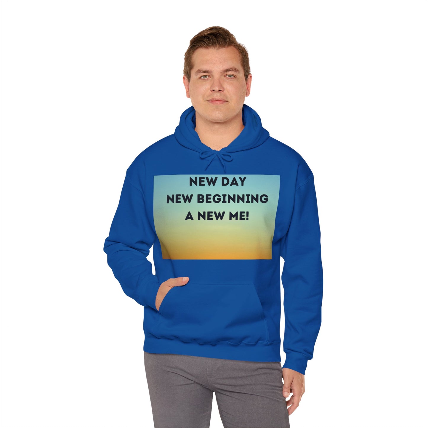 NEW DAY NEW BEGINNING A NEW ME Unisex Heavy Blend™ Hooded Sweatshirt