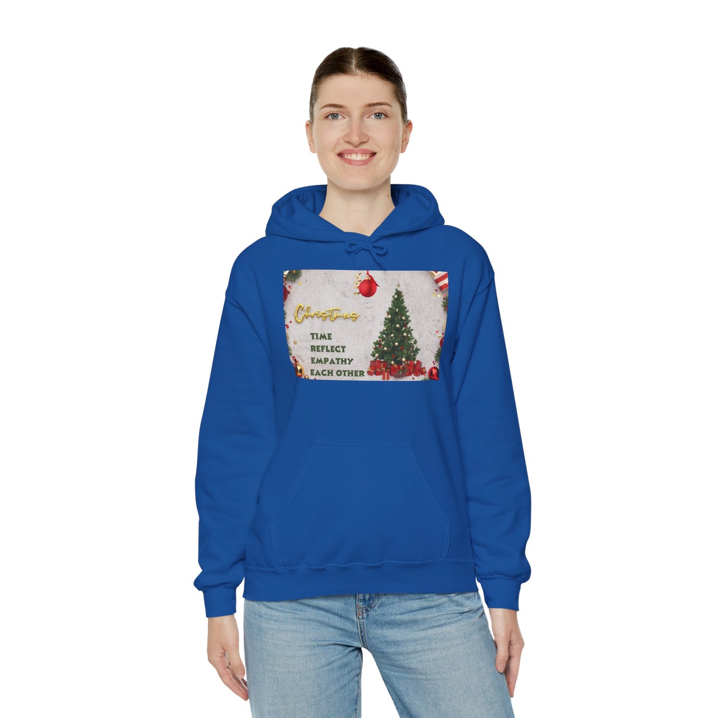 Christmas Vibe Hoodie, Festive Sweatshirt for Holiday Celebrations, Cozy Gift for Friends and Family, Unisex Winter Wear, Reflect Empathy