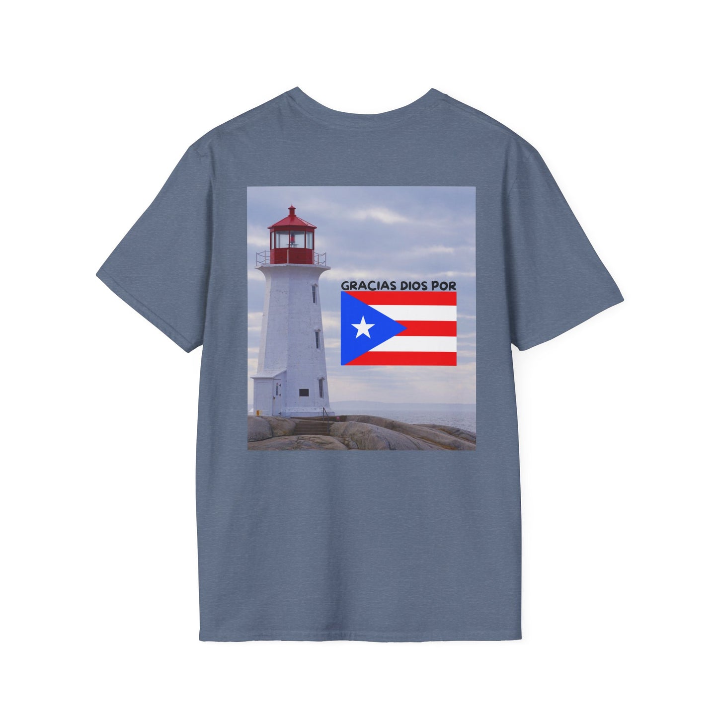Puerto Rico Pride T-Shirt, Beach Vacation Tee, Unisex Graphic Shirt, Lighthouse Design, Caribbean Summer Wear