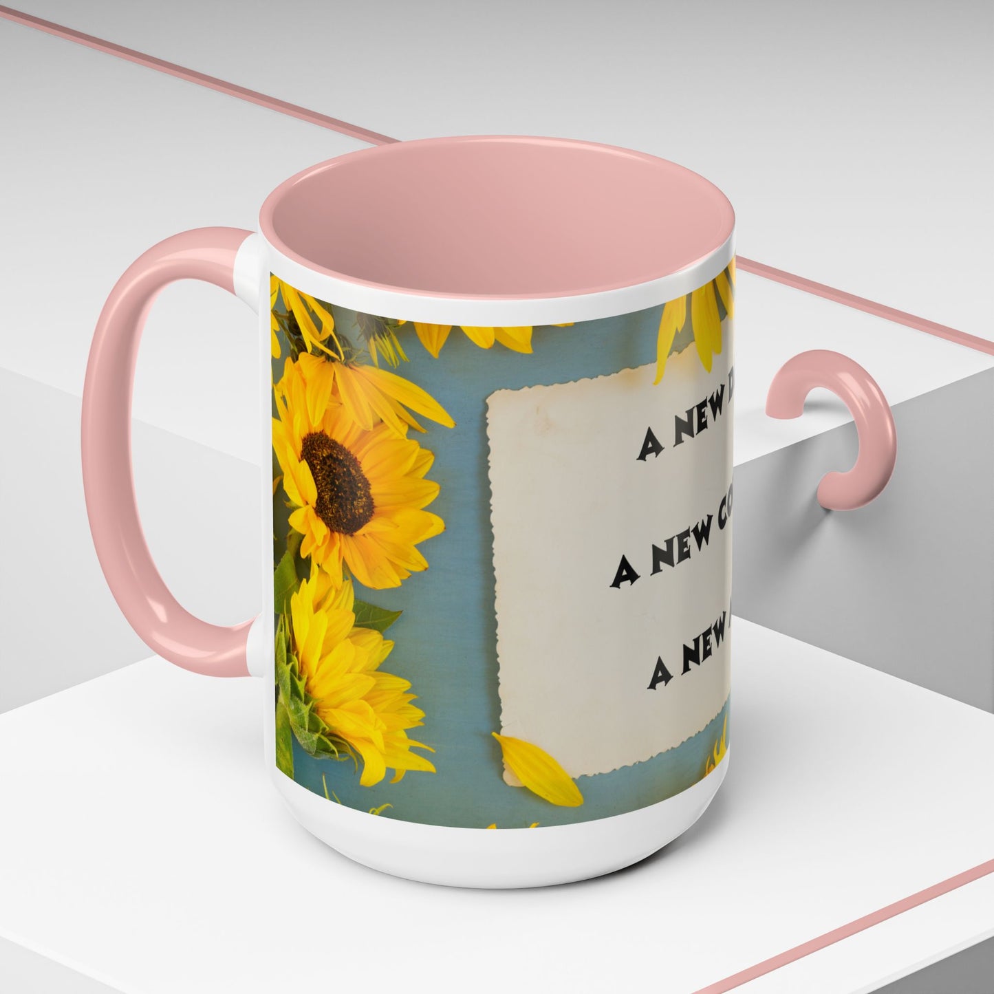 A NEW COFFEE A NEW DAY A NEW ME... Accent Coffee Mug, 11oz