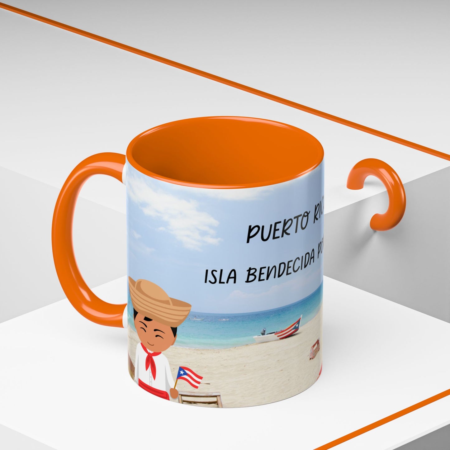 Puerto Rico Accent Coffee Mug - Tropical Beach Vibes, Travel Gift, Summer Decor, Coffee Lover's Cup, Unique Mug for Her