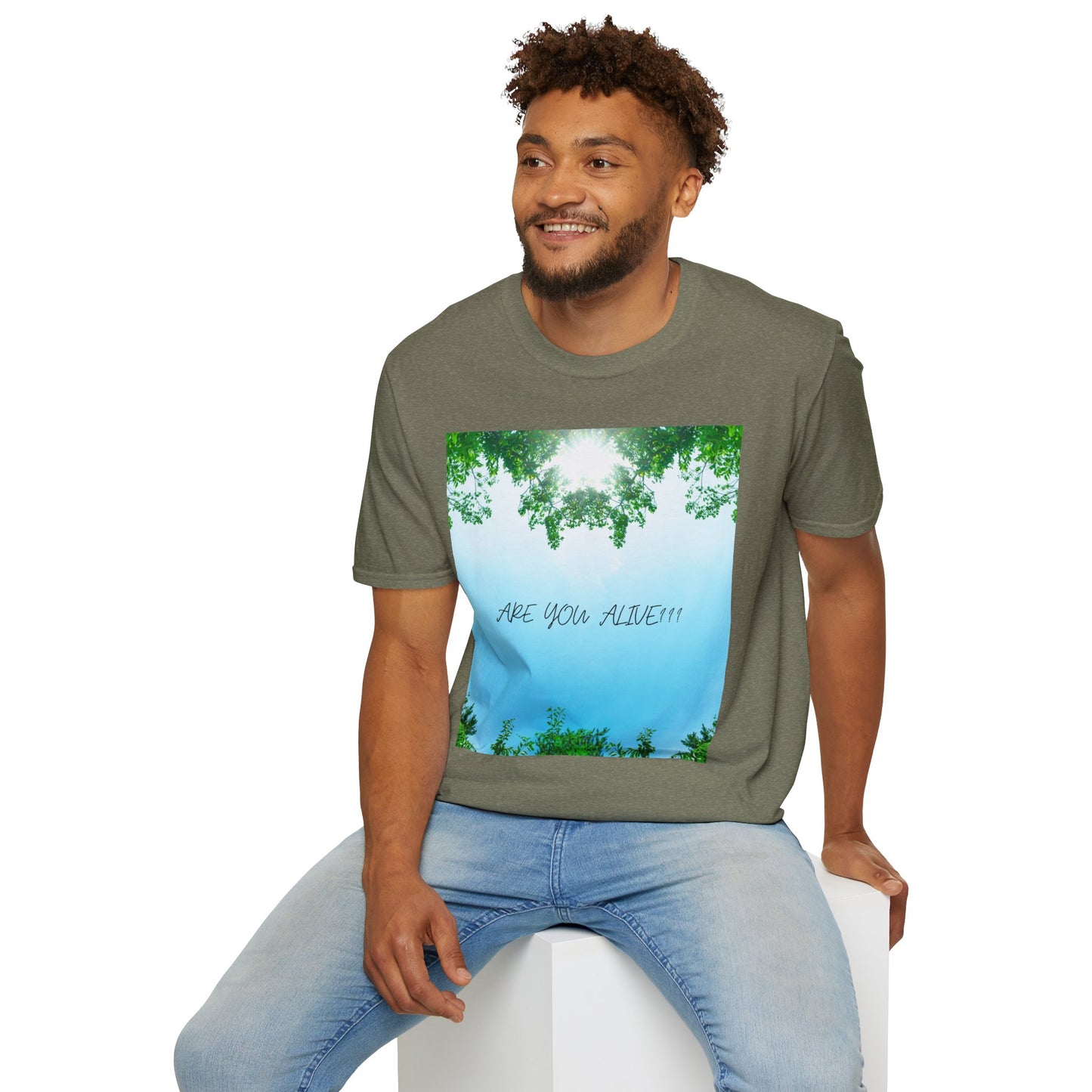 ARE YOU ALIVE? T-Shirt - Inspirational Design, Unisex Graphic Tee for Mindfulness, Casual Wear, Gifts for Nature Lovers, Positive Vibes
