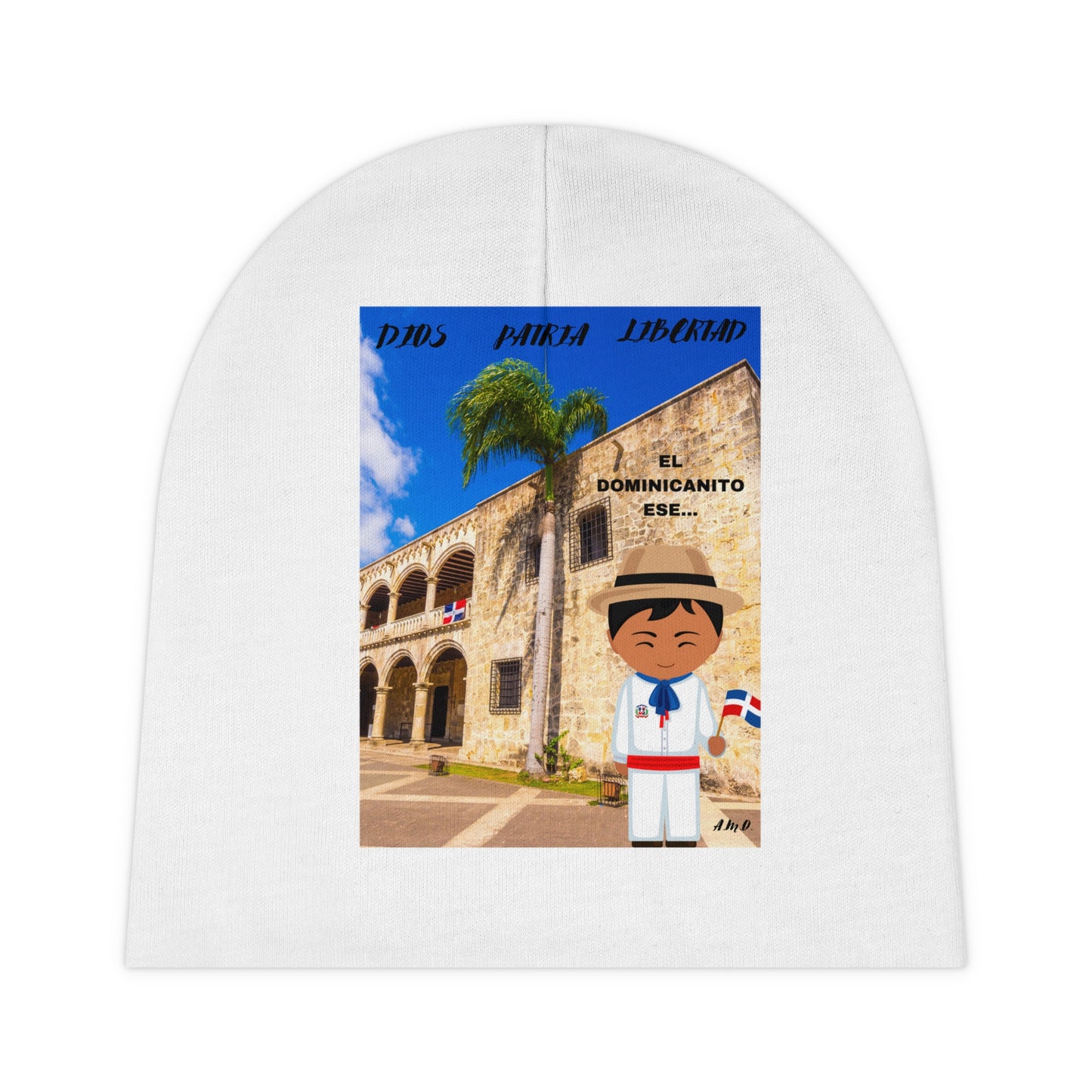 DIOS PATRIA LIBERTAD EL DOMINICANITO ESE Baby Beanie (AOP)