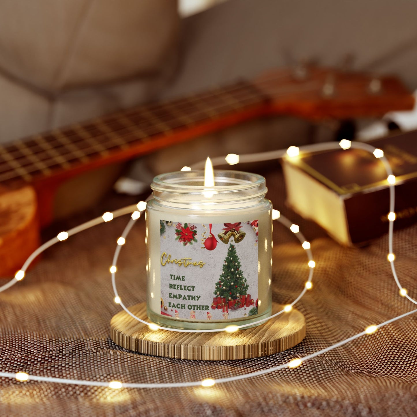 Christmas Scented Candle - Time, Reflect, Empathy, Each Other, Holiday Gift, Home Decor, Aromatherapy
