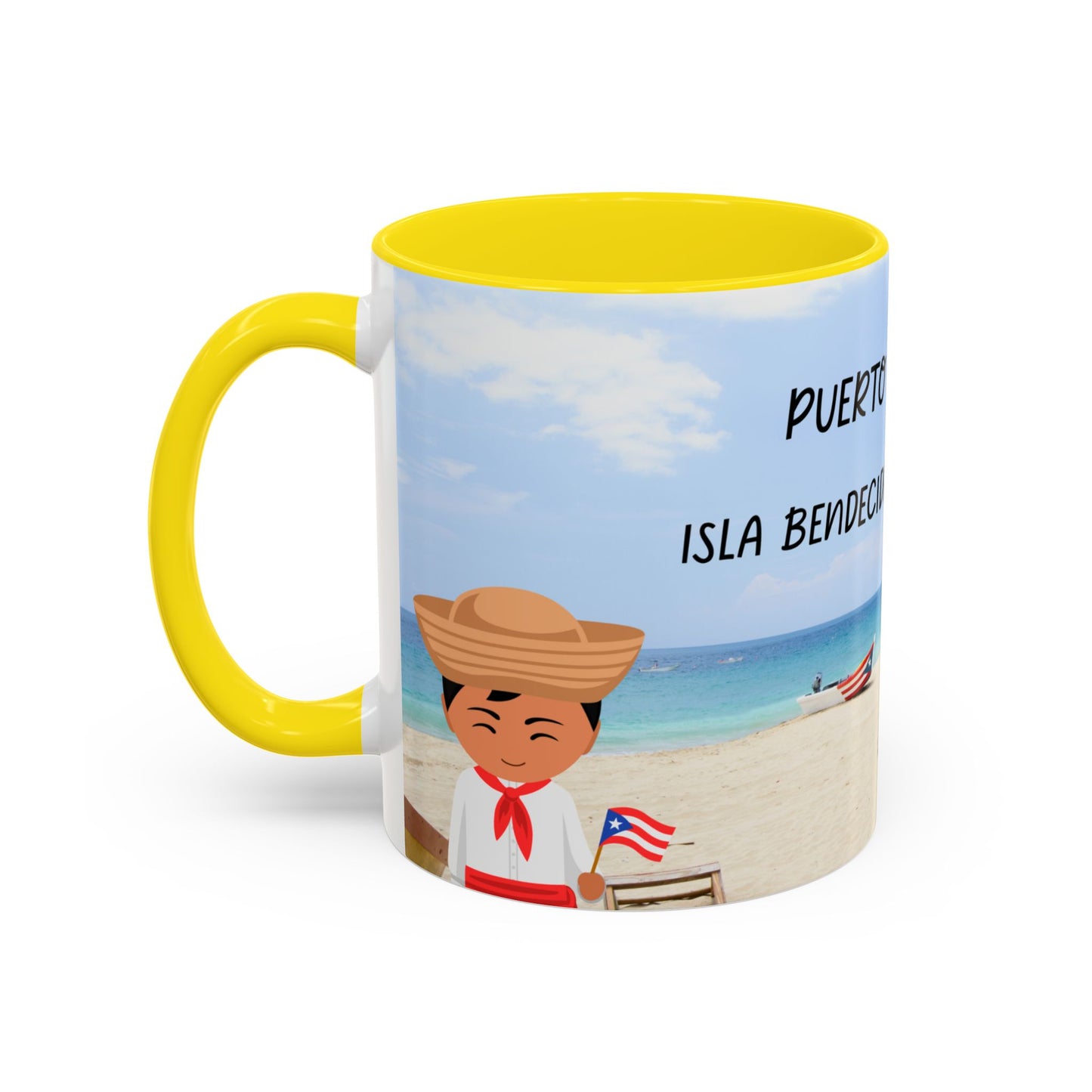 Puerto Rico Accent Coffee Mug - Tropical Beach Vibes, Travel Gift, Summer Decor, Coffee Lover's Cup, Unique Mug for Her