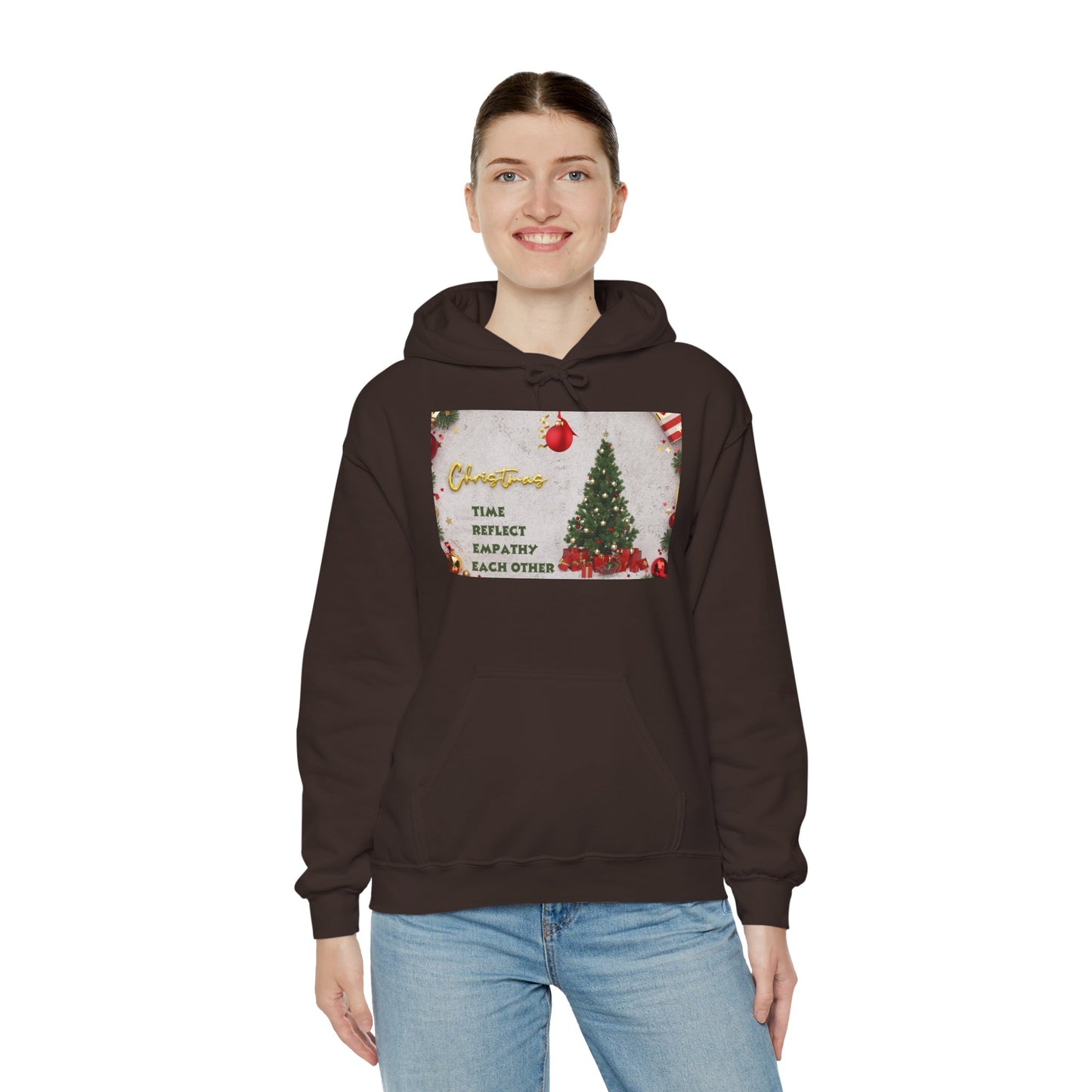 Christmas Vibe Hoodie, Festive Sweatshirt for Holiday Celebrations, Cozy Gift for Friends and Family, Unisex Winter Wear, Reflect Empathy