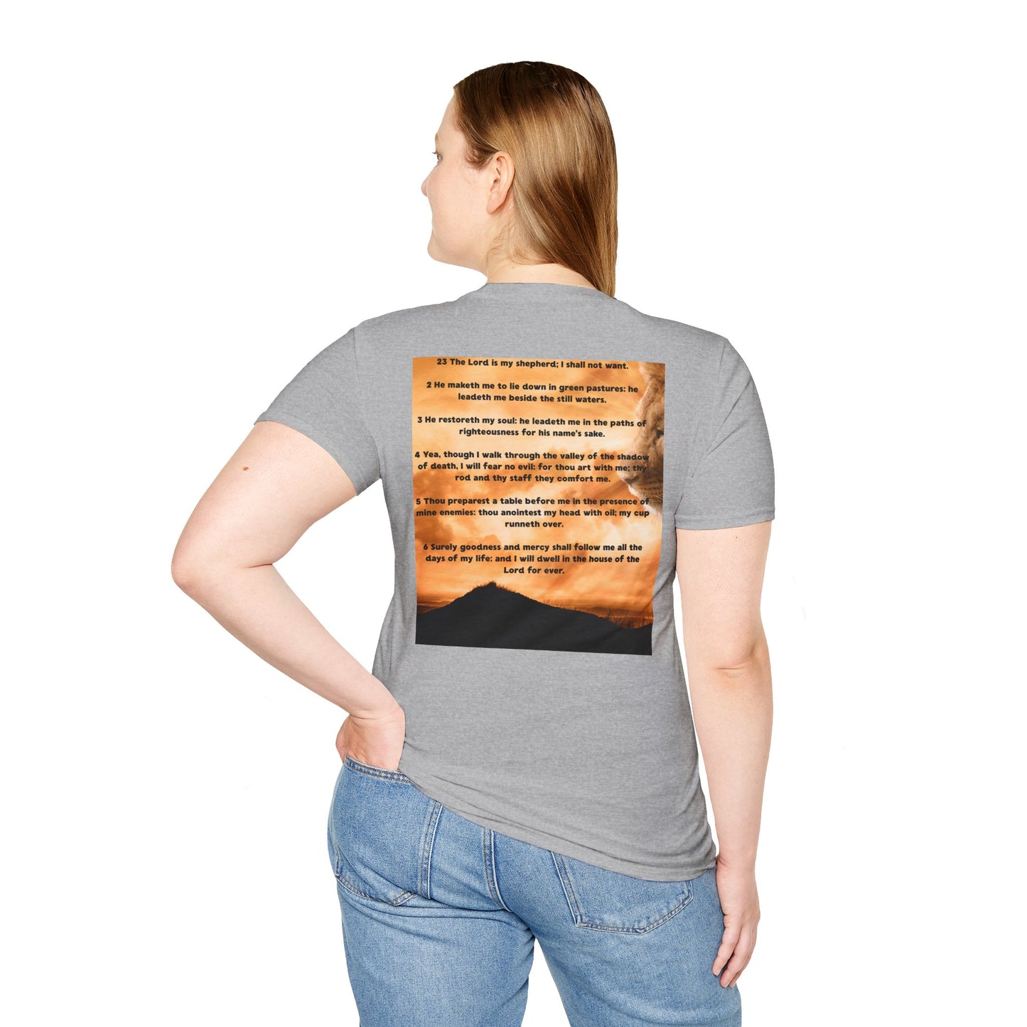 PSALM 23 Comfortable Faith-Inspired T-Shirt with Psalm 23 Design, Spiritual Tee, Christian Apparel, Inspirational Gifts, Everyday Wear