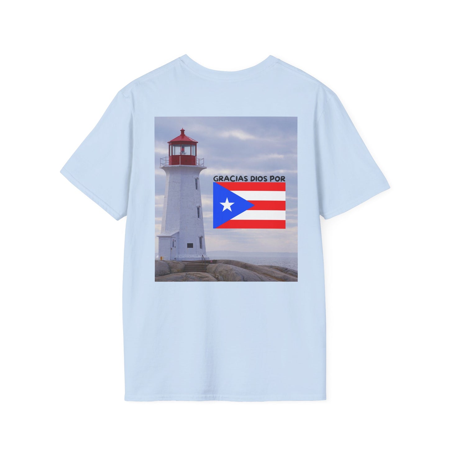 Puerto Rico Pride T-Shirt, Beach Vacation Tee, Unisex Graphic Shirt, Lighthouse Design, Caribbean Summer Wear