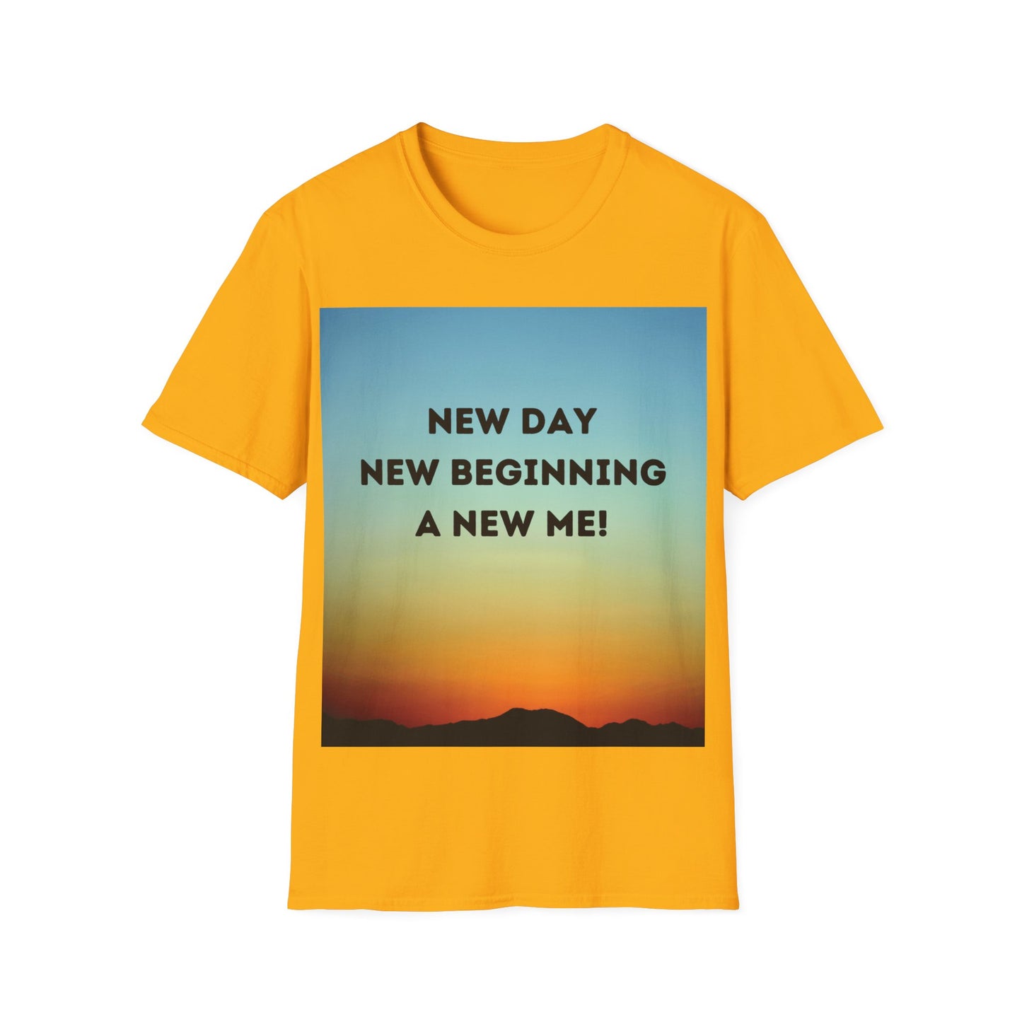 NEW DAY NEW BEGINNING A NEW ME Unisex Softstyle T-Shirt