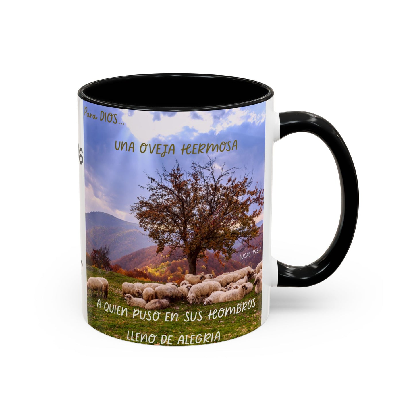 OVEJA NEGRA Personalized Accent Coffee Mug for Sheep Lovers, Custom Birthday Gift, Rustic Farmhouse Decor, Animal Mug, Unique Gift Idea