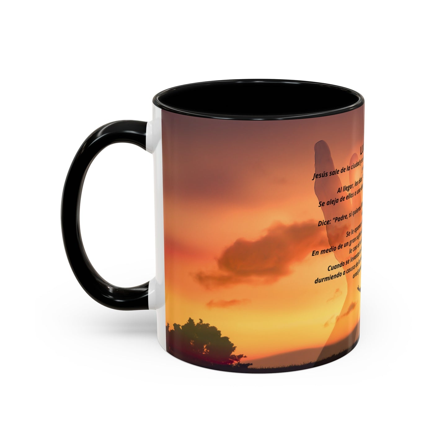 LUCAS 22: 39-46 Oración en el Monte Accent Coffee Mug (1ó1, 15oz)
