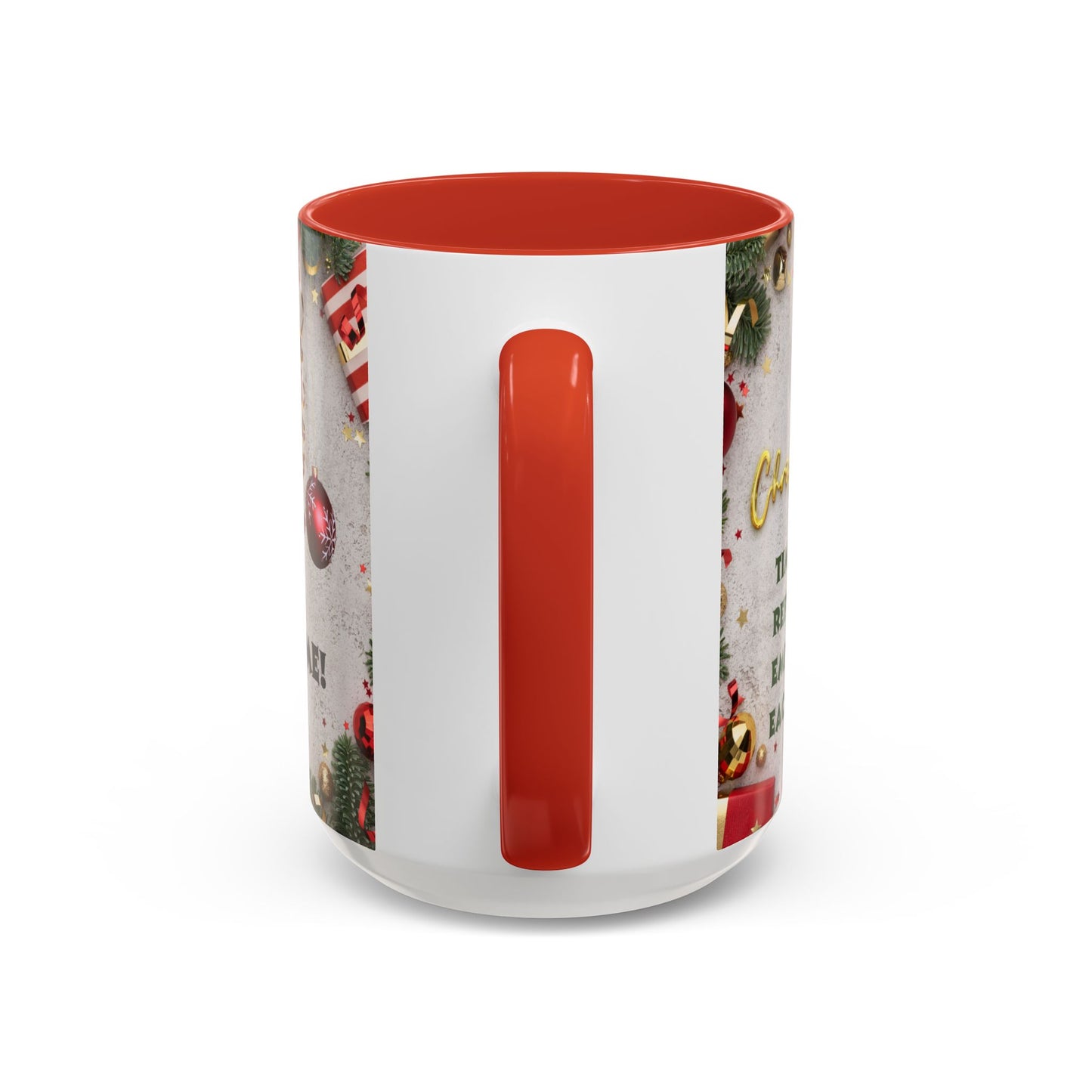 Festive Accent Coffee Mug for New Beginnings, Holiday Gift for Friends, Christmas Celebration, Unique Home Decor, Motivational Drinkware