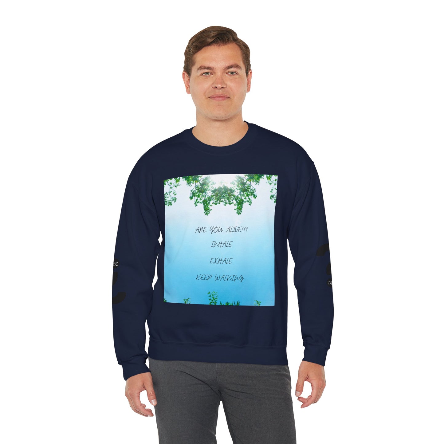 ARE YOU ALIVE Crewneck Sweatshirt, Motivational Gift, Cozy Relaxed Wear, Nature Vibes, Unisex Sweatshirt, Self-Care