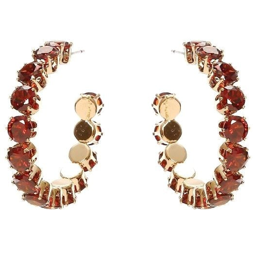 30mm Bold Crown Halo Cubic Zirconia Hoop Earrings