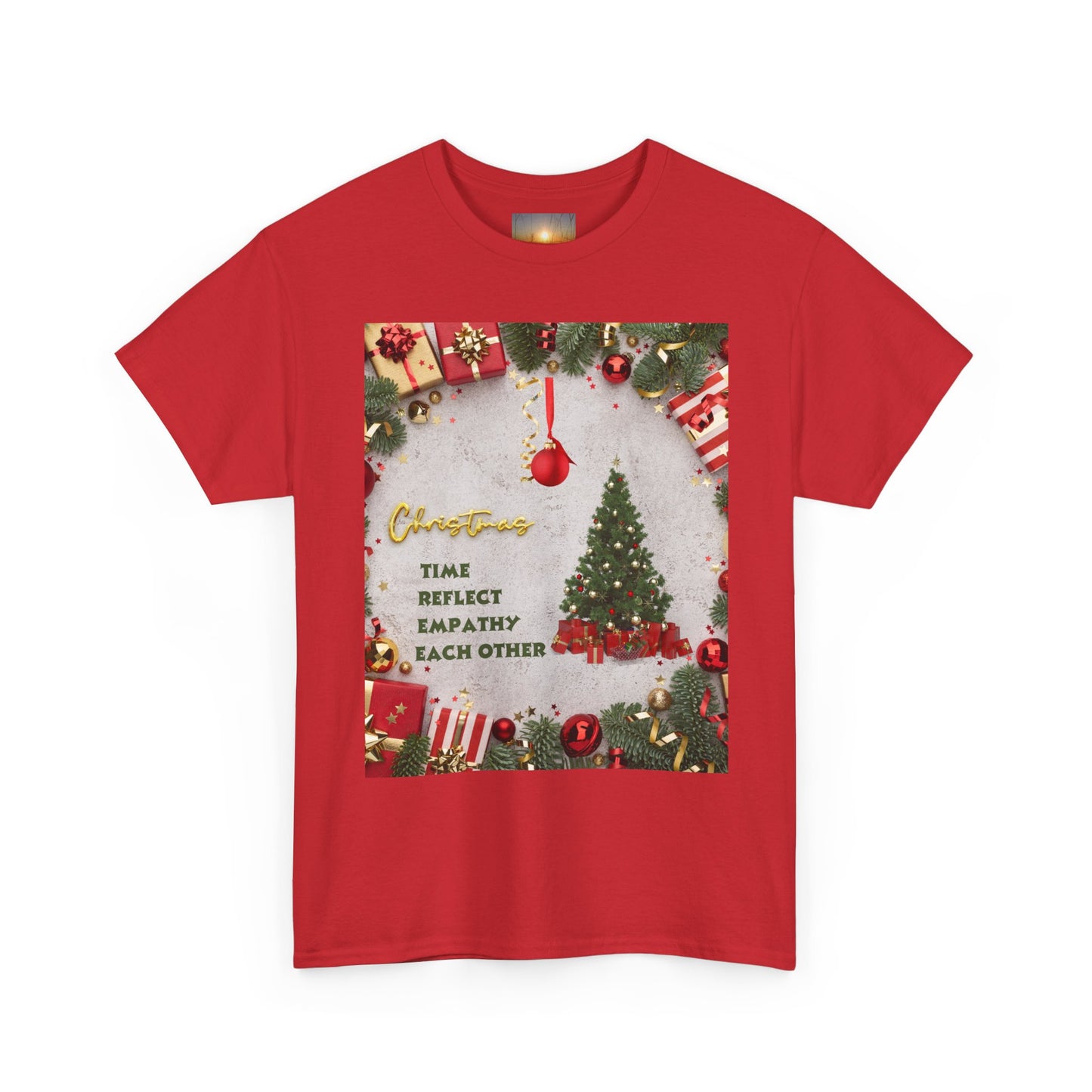 Christmas-Themed Unisex Heavy Cotton Tee, Holiday Gift, Festive Apparel, Family Gatherings, New Year Celebrations, Cute Christmas Shirt