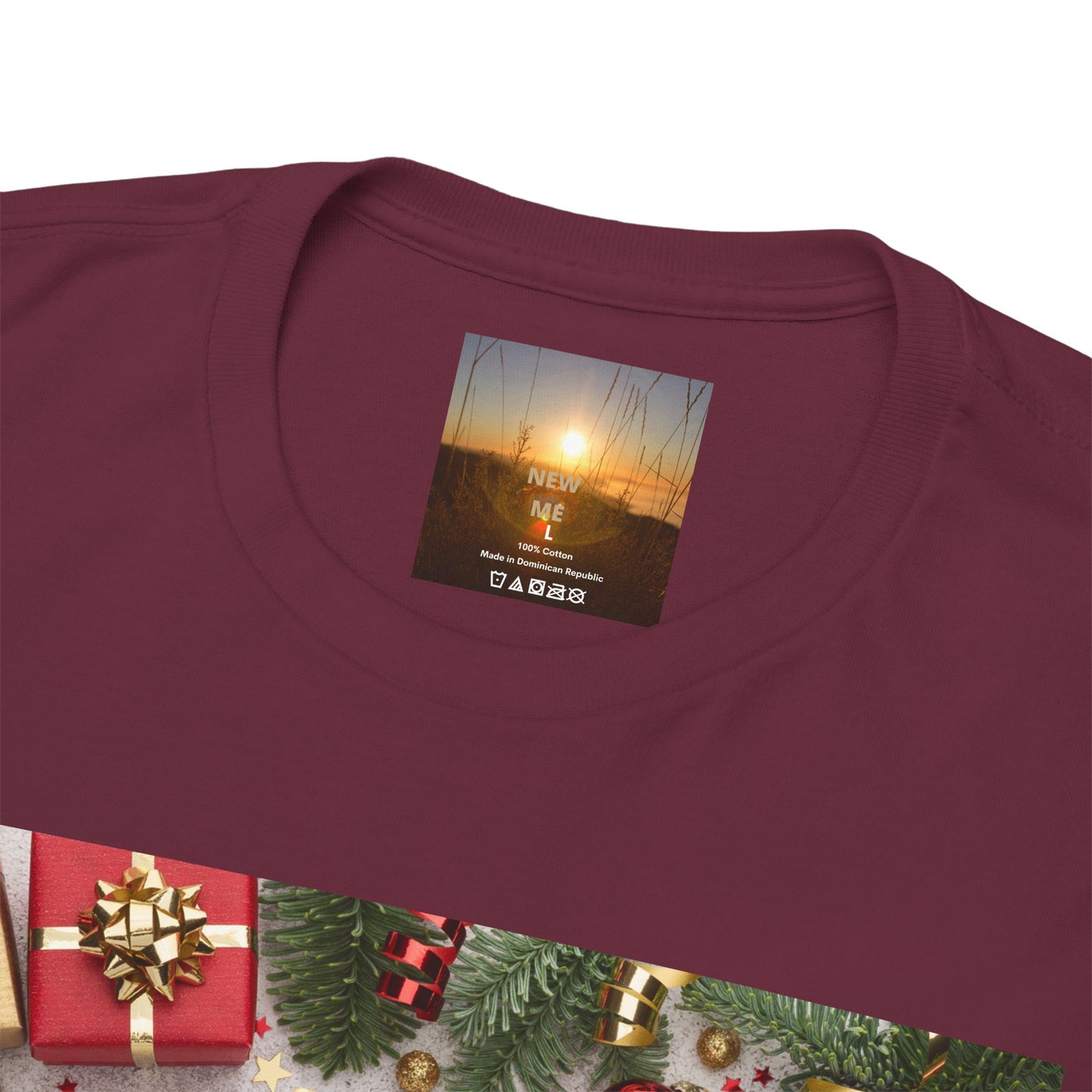 Christmas-Themed Unisex Heavy Cotton Tee, Holiday Gift, Festive Apparel, Family Gatherings, New Year Celebrations, Cute Christmas Shirt