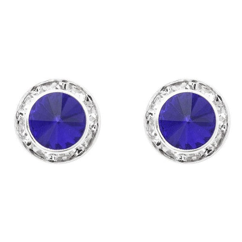 Timeless 8mm Diamond Cut Rondelle Stud Earrings