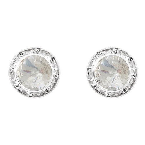 Timeless 8mm Diamond Cut Rondelle Stud Earrings