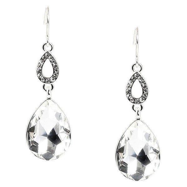 Bold Dangle Teardrop Stone Dangle Earrings