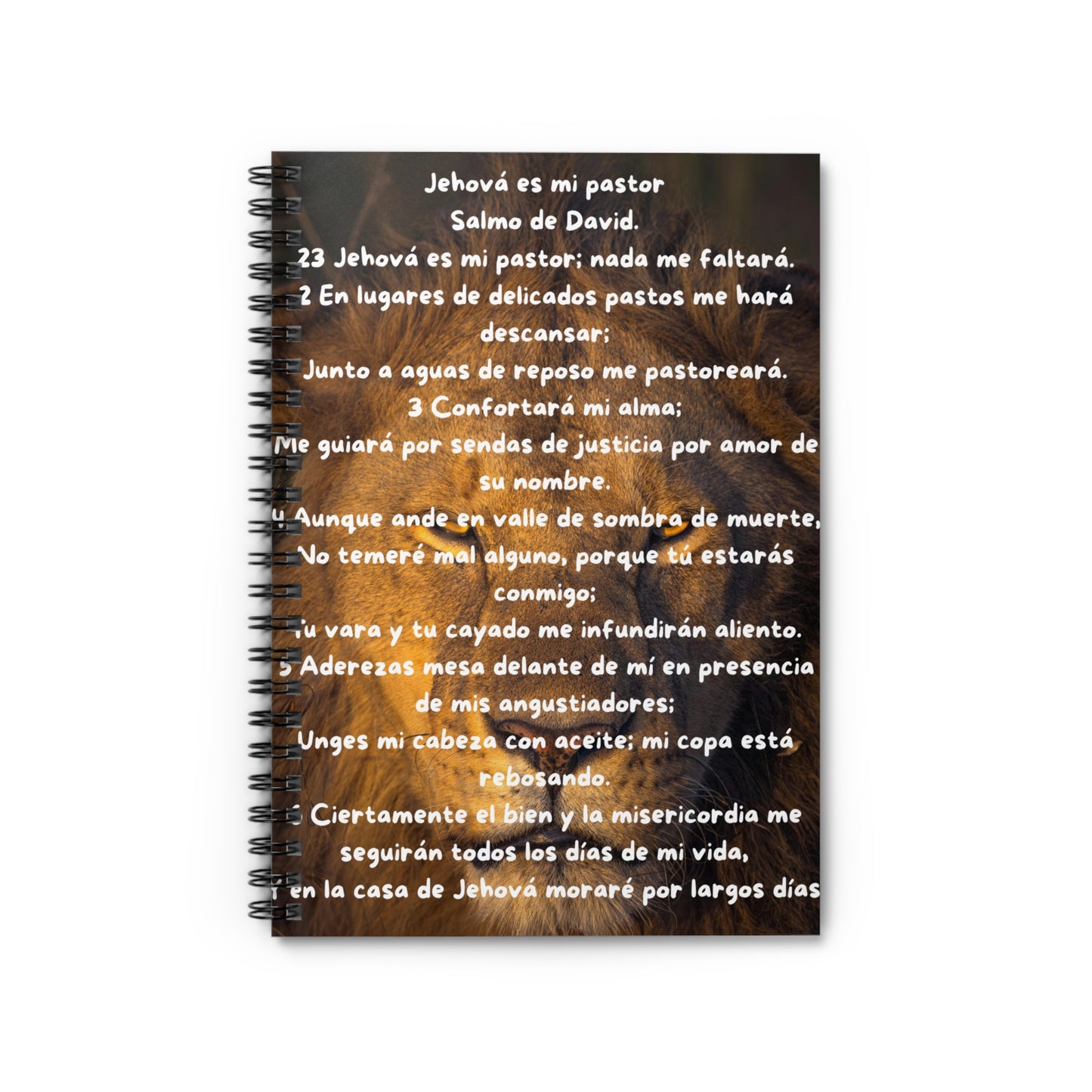SALMO 23 Inspirational Spiral Notebook - Ruled Line for Faith and Reflection