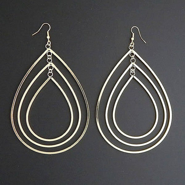 70mm 100mm Multi Size Pear Dangle Earrings