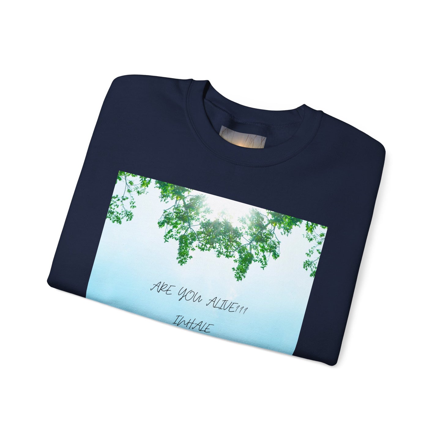 ARE YOU ALIVE Crewneck Sweatshirt, Motivational Gift, Cozy Relaxed Wear, Nature Vibes, Unisex Sweatshirt, Self-Care