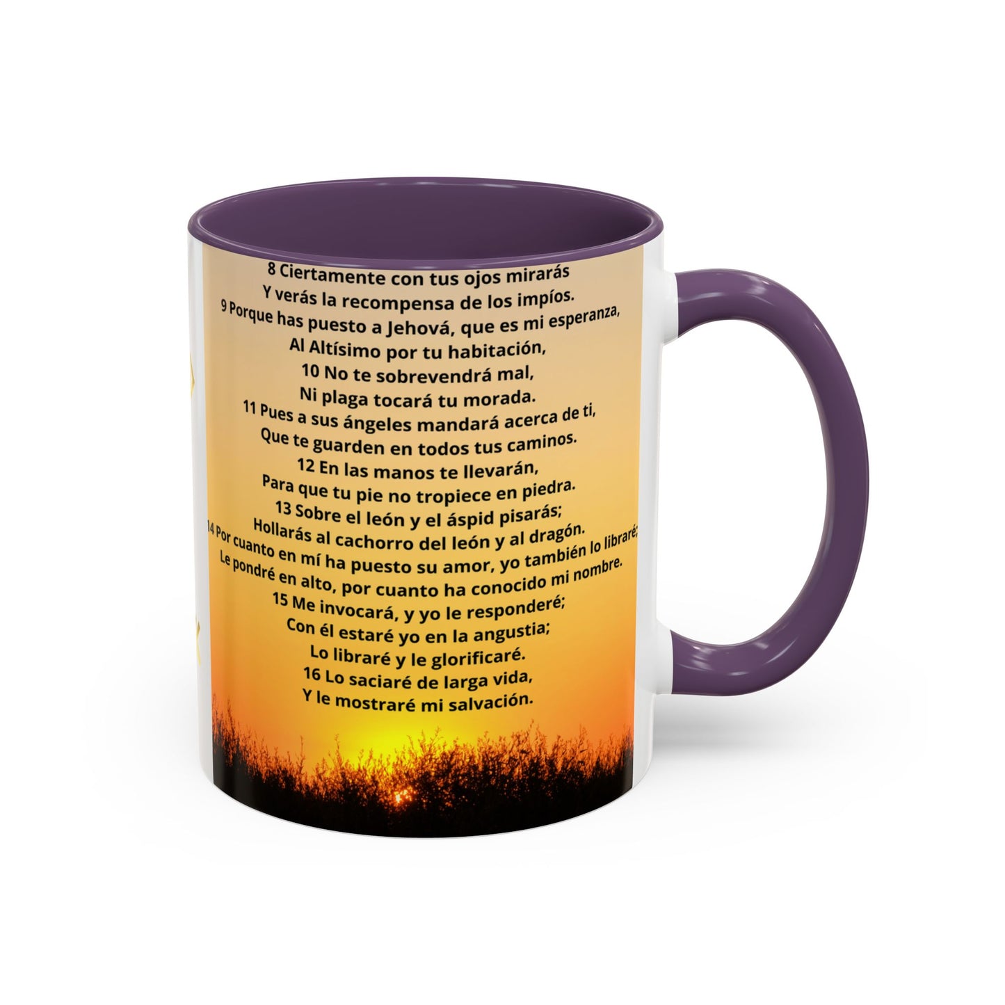 SALMO 91 Inspirational Coffee Mug, Motivational Mug, Gift for Coffee Lovers, Cozy Morning Vibes, Religious Gift