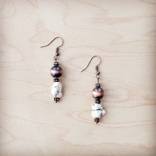 Western White Turquoise w/ Copper Bead